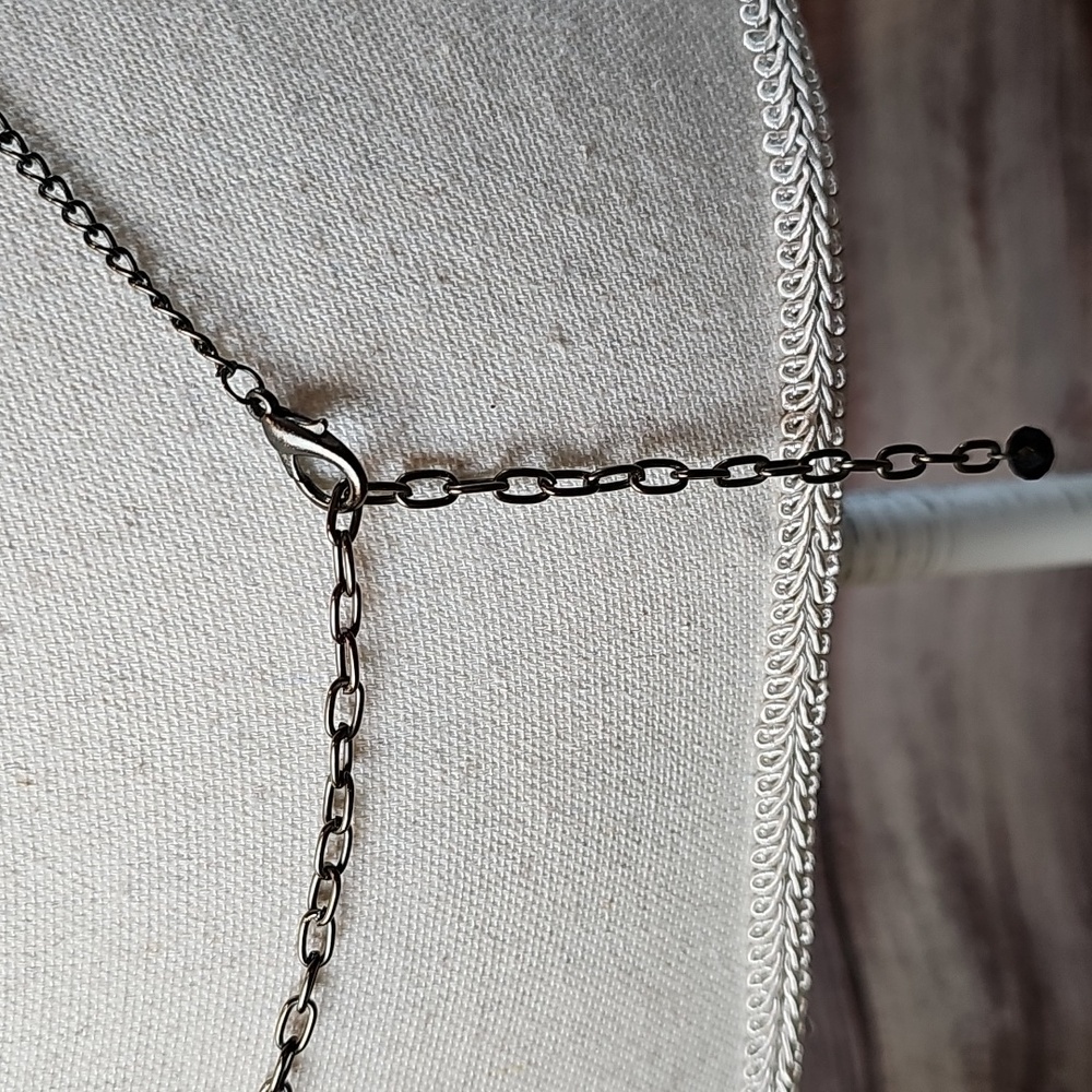 NEW GUNMETAL BEADED BODY CHAIN - Picture 7 of 14
